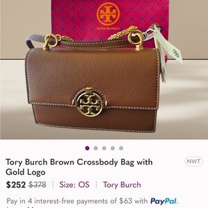 Tory Burch Rich Brown Crossbody Bag: Reserved for @Pricillakwakye